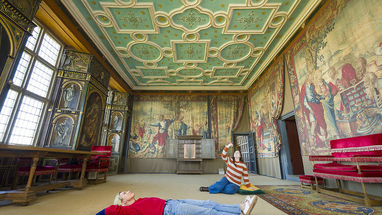 English Heritage lie down and look up campaign across palaces and museums in the UK