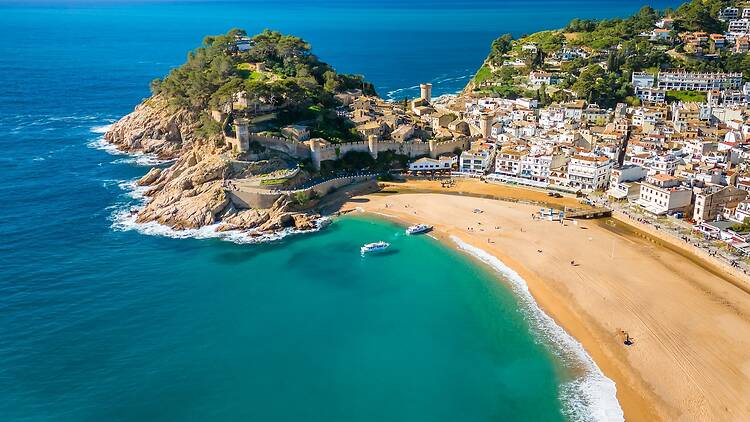 Tossa de Mar town on Costa Brava Mediterranean coast in Catalonia, Spain