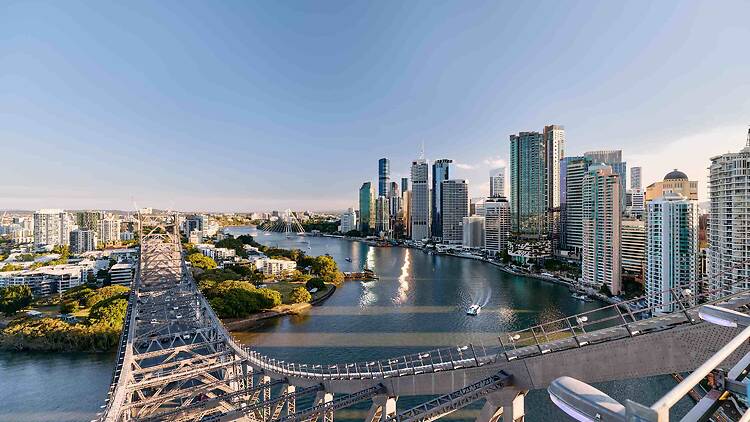 Story Bridge Adventure Climb View of Brisbane city from bridge