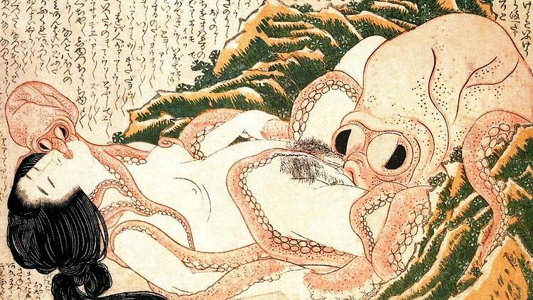 El sueño de la esposa del pescador, Katsushika Hokusai, 1814 El sueño de la esposa del pescador, Katsushika Hokusai, 1814