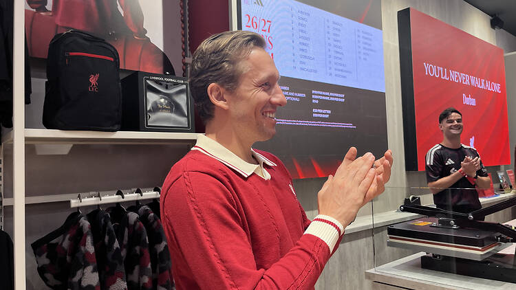 Lucas Leiva at the exclusive launch of Durban’s new official Liverpool FC store at Gateway. Lucas Leiva at the exclusive launch of Durban’s new official Liverpool FC store at Gateway.