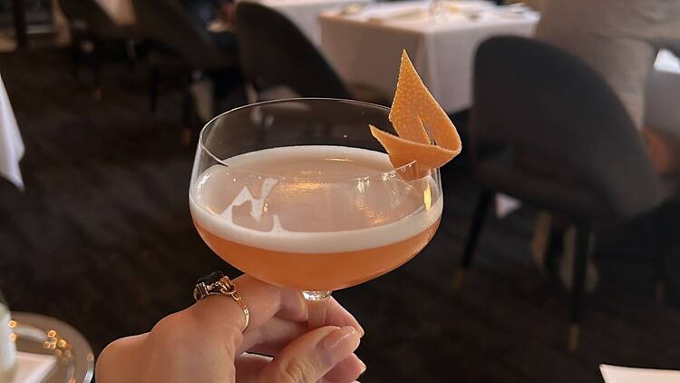 A cocktail at Lake House Daylesford.