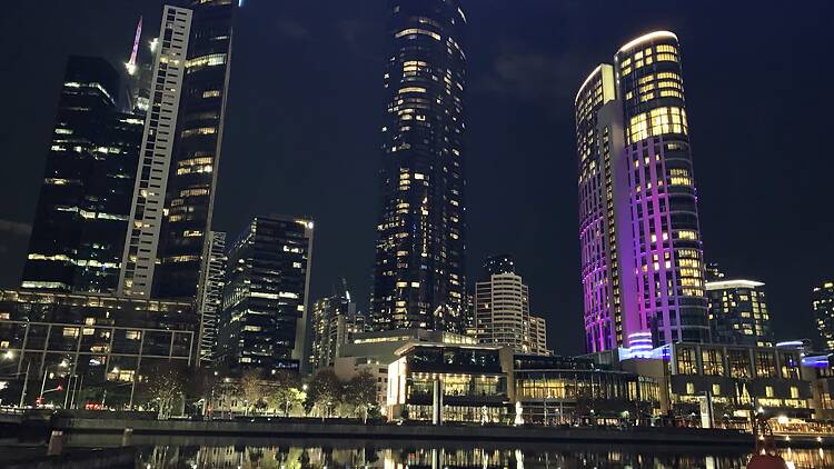 Southbank, Melbourne Southbank promenade at night