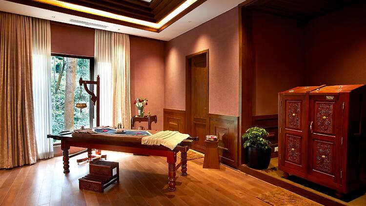 Ayurveda treatment room 