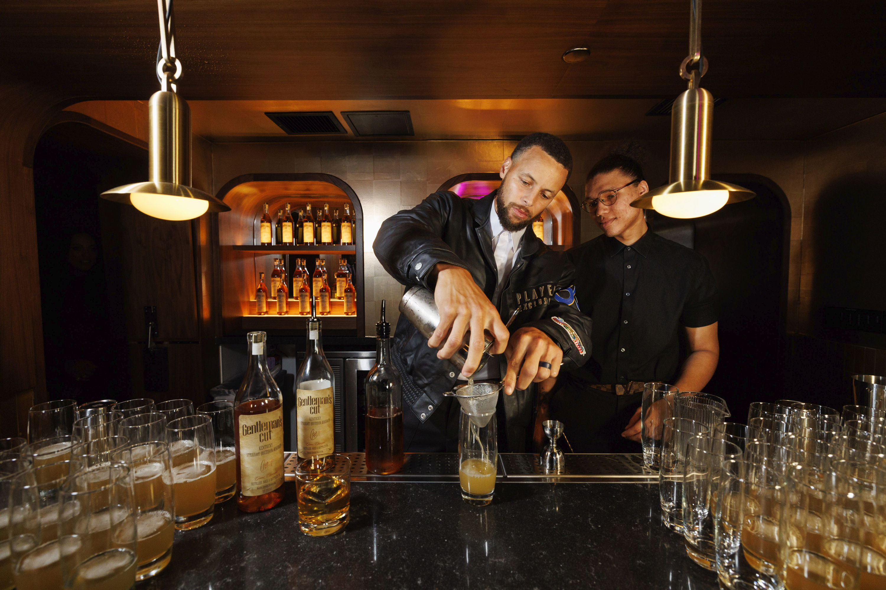 Get a drink with a basketball-shaped ice cube at Steph Curry's new bourbon bar