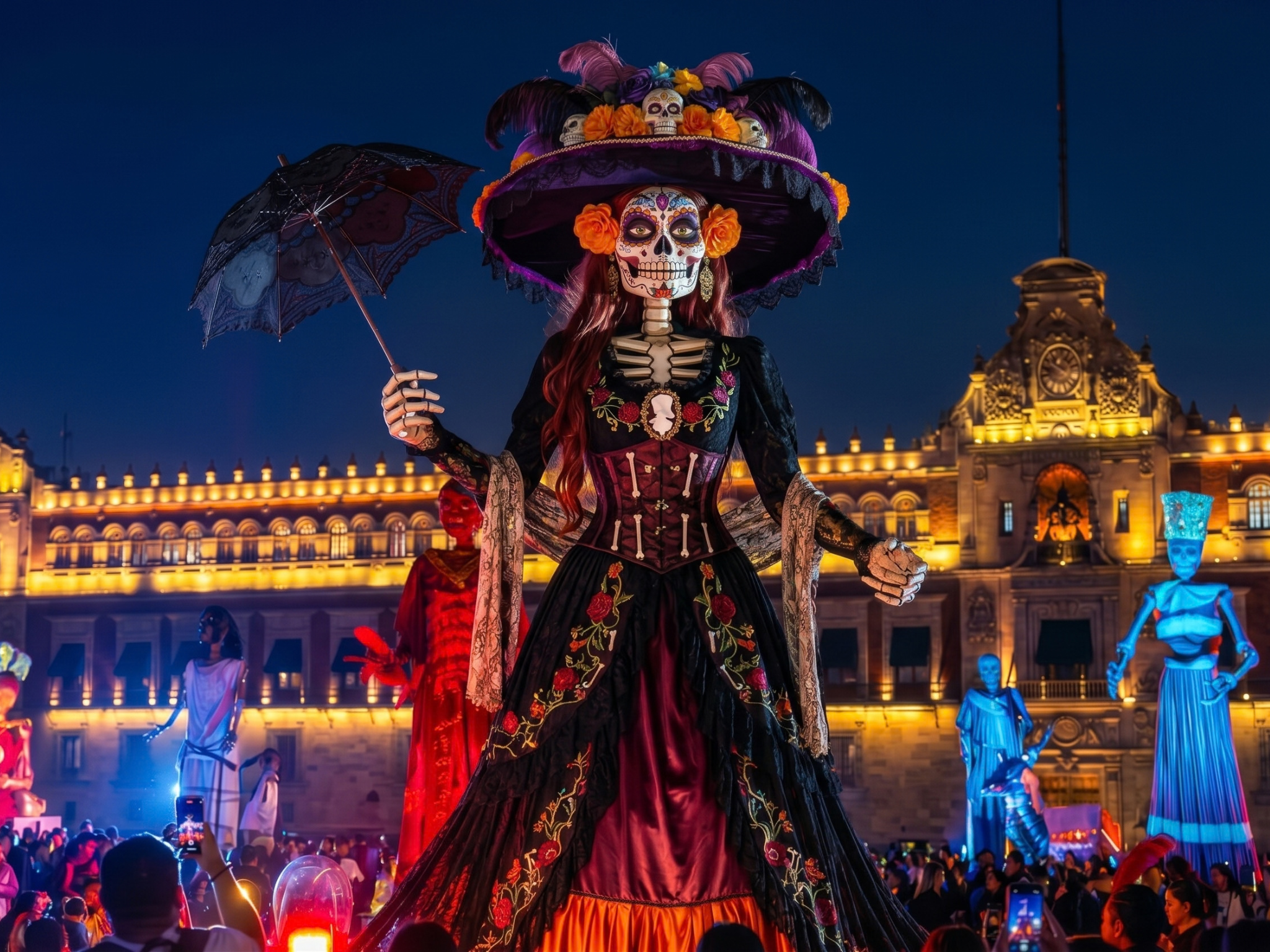 La Ofrenda Monumental en el Zócalo tendrá una Catrina de 32 metros