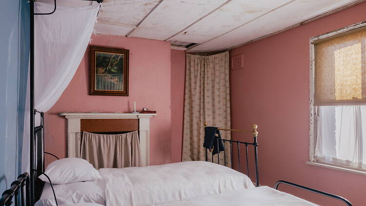 Upstairs back bedroom, 64 Gloucester Street, Susannah Place The upstairs back bedroom of Susannah Place Museum in The Rocks