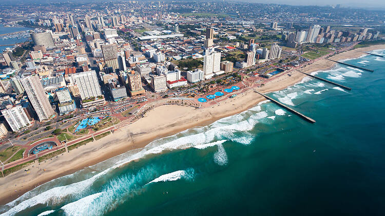 aerial view of durban The Golden Mile is getting a makeover.