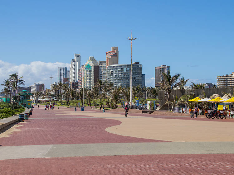 Paved Promenade Walkway at Durban's Golden Mile on Beachfront 1299048552