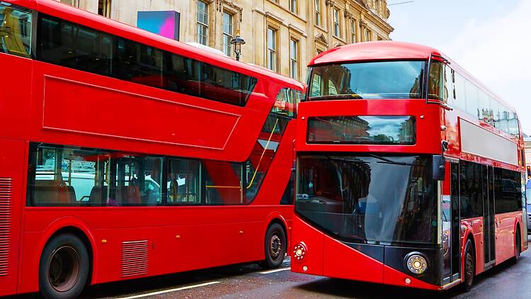 Red London buses
