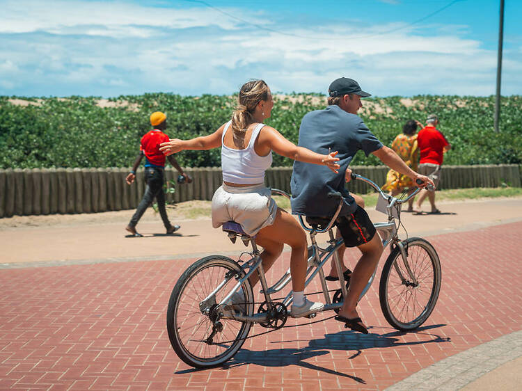 Trade four wheels for two on the promenade Trade four wheels for two on the promenade