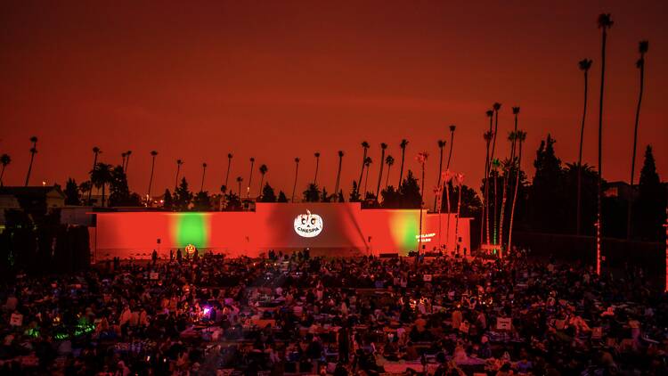 Catch a movie in a cemetery at Cinespia
