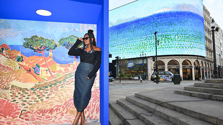 Clara Amfo unveils Art of London’s Step Into the French Riviera in London’s West End, a free immersive public art experience created in partnership with the Royal Academy of Arts Clara Amfo unveils Art of London’s Step Into the French Riviera in London’s West End, a free immersive public art experience created in partnership with the Royal Academy of Arts