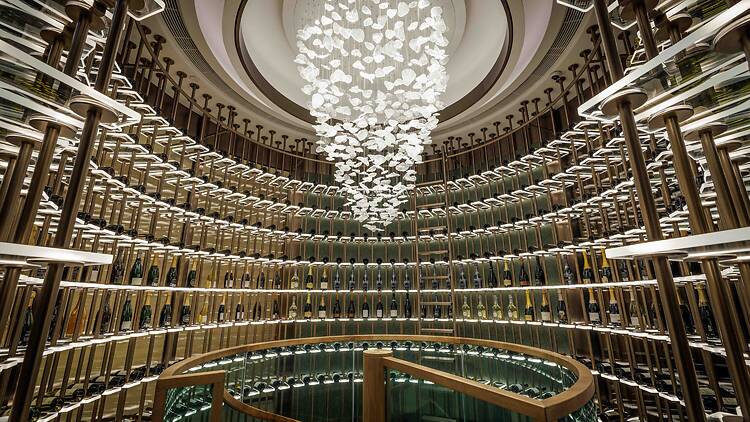 The Lounge wine cabinet New World Millennium Hong Kong Hotel