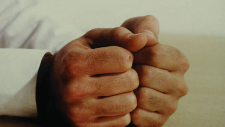Your closed hand makes the size of your heart and together they make the minimum distance that it could be from another one, 2001