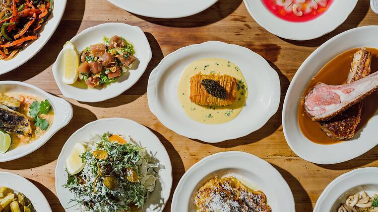 Plates of food at Somssi