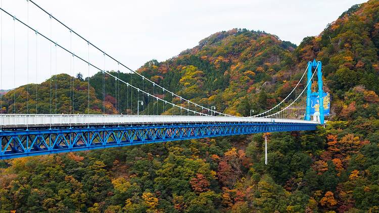 The walk takes in Okukuji, home to the Ryujin Big Suspension Bridge The walk takes in Okukuji, home to the Ryujin Big Suspension Bridge