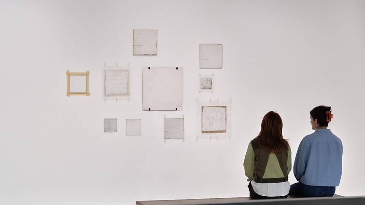 Installation view of ‘Robert Ryman… The Real Thing’, Barbican Art Gallery Installation view of ‘Robert Ryman… The Real Thing’, Barbican Art Gallery