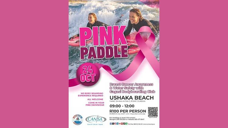 Pink Paddle for CANSA Breast Cancer Awareness and Water Safety Pink Paddle for CANSA Breast Cancer Awareness and Water Safety