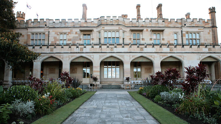 Government House, eastern facade and garden Government House viewed from the exterior