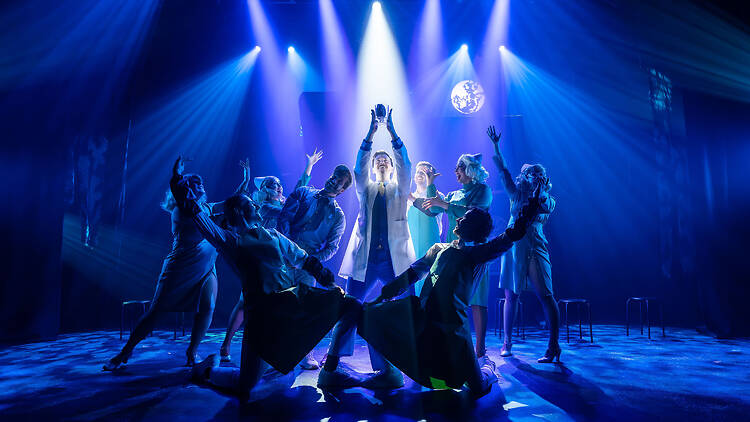Young Frankenstein cast on stage during Young Frankenstein