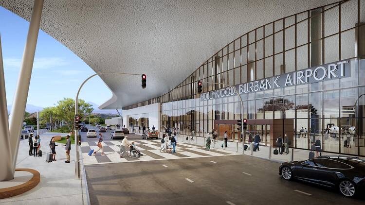 Rendering of new Hollywood Burbank Airport terminal Rendering of new Hollywood Burbank Airport terminal