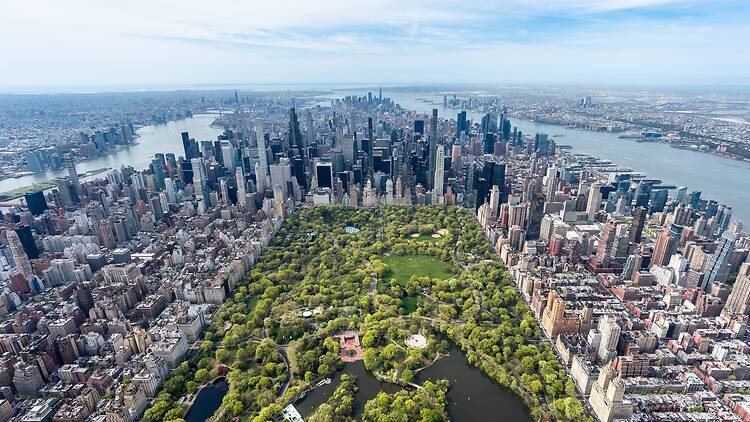 Aerial view of Central Park in New York City Aerial view of Central Park in New York City