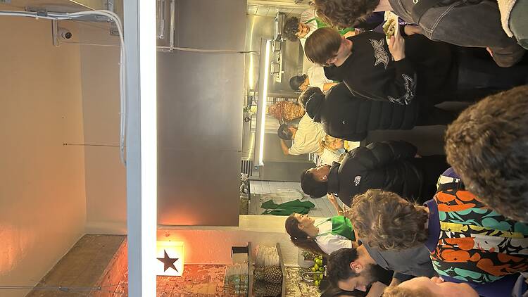 Crowds inside Super Taco