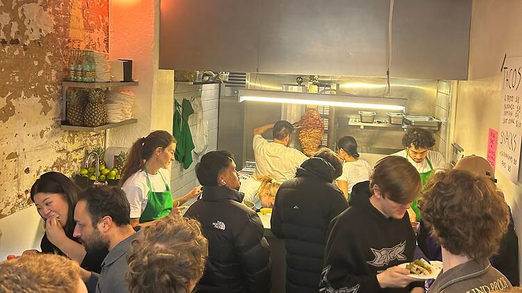 Crowds at Super Taco