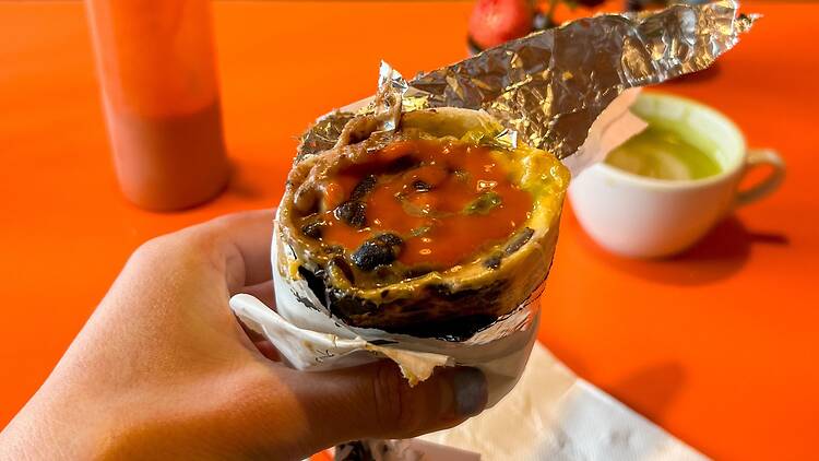 Breakfast burrito aftermath