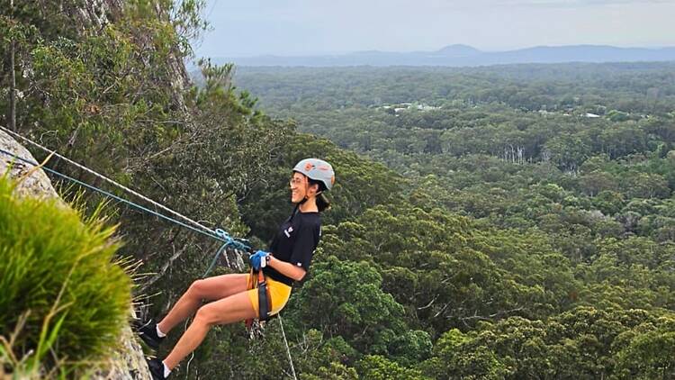 Abseil off Mount Tinbeerwah Abseil off Mount Tinbeerwah
