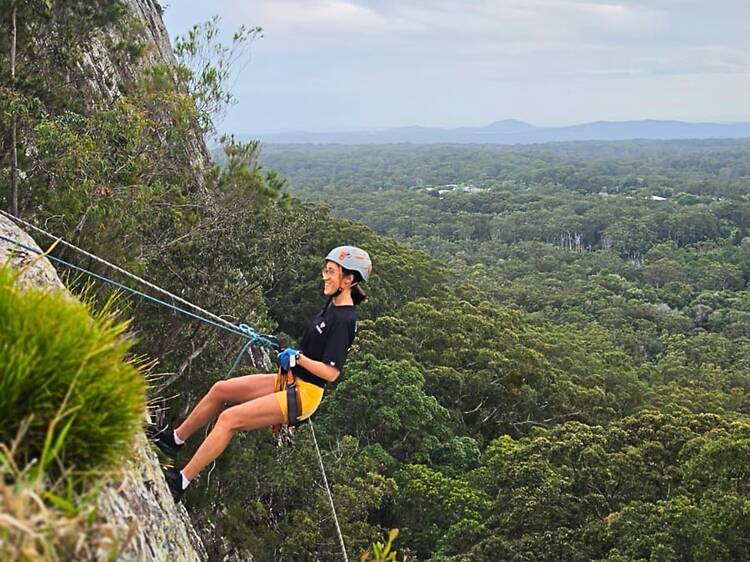 Abseil off Mount Tinbeerwah Abseil off Mount Tinbeerwah