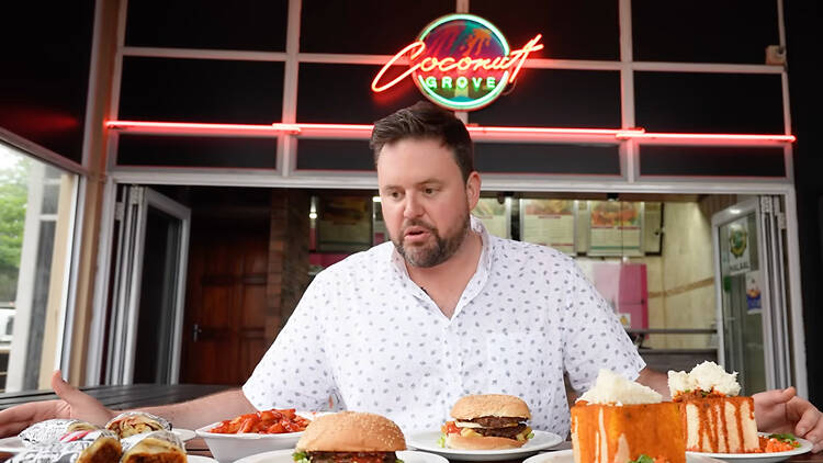 Nick Hamman tucks into the food that has kept generations of Durbanites coming back to Coconut Grove. Nick Hamman tucks into the food that has kept generations of Durbanites coming back to Coconut Grove.