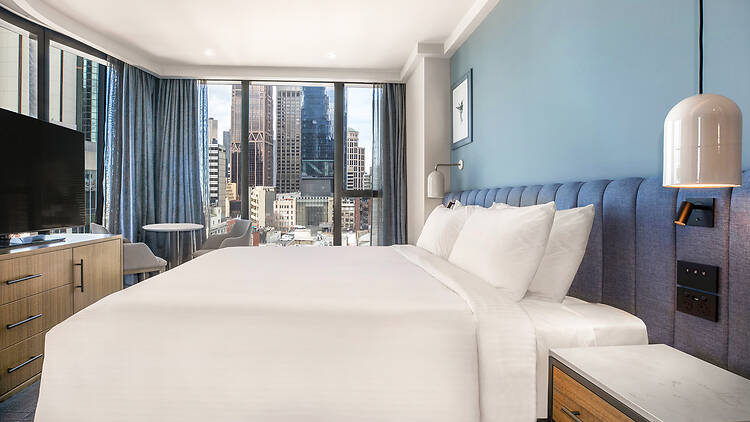 Interior of guest room at voco Melbourne Central