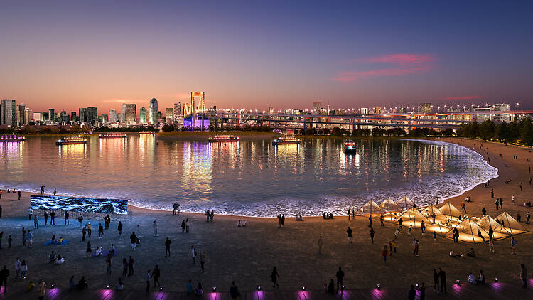 Artist’s impression of the Odaiba Seaside Park area during Arte Tokyo Artist’s impression of the Odaiba Seaside Park area during Arte Tokyo