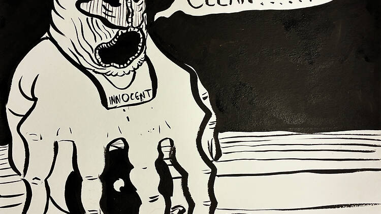 sketch in black and white by artist Danielle Brathwaite-Shirley