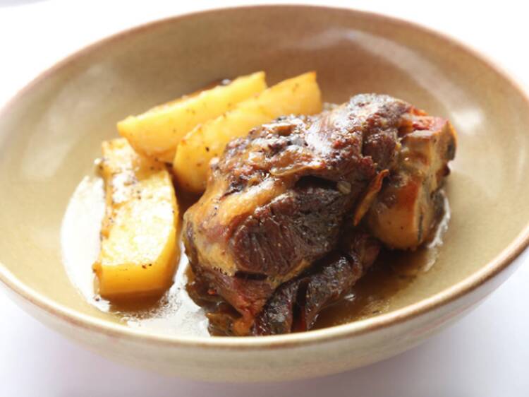 Kouzina Greco Slow-roasted lamb and potatoes