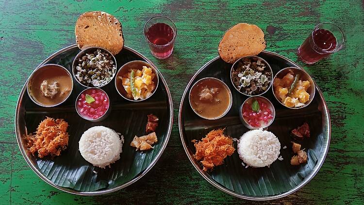 The homecooked food at Dudhsagar Plantation