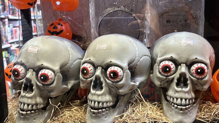 Tastefully crafted skulls at the store