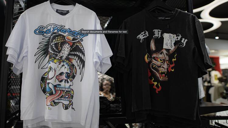 Step back into the early 2000s with the new Ed Hardy collection. Step back into the early 2000s with the new Ed Hardy collection.