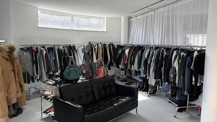 Vivien's Vintage showroom in Dalston