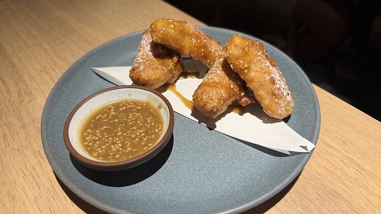 Banana fritters at Anako