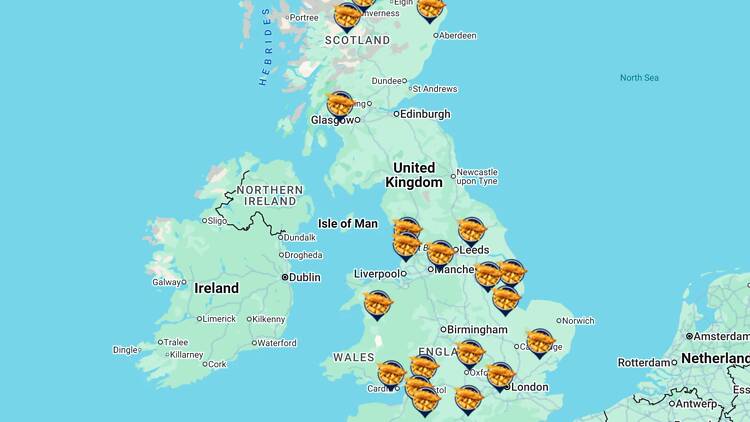 Map of the finalists for Takeaway of the Year the the National Fish and Chip Awards 2026 Map of the finalists for Takeaway of the Year the the National Fish and Chip Awards 2026
