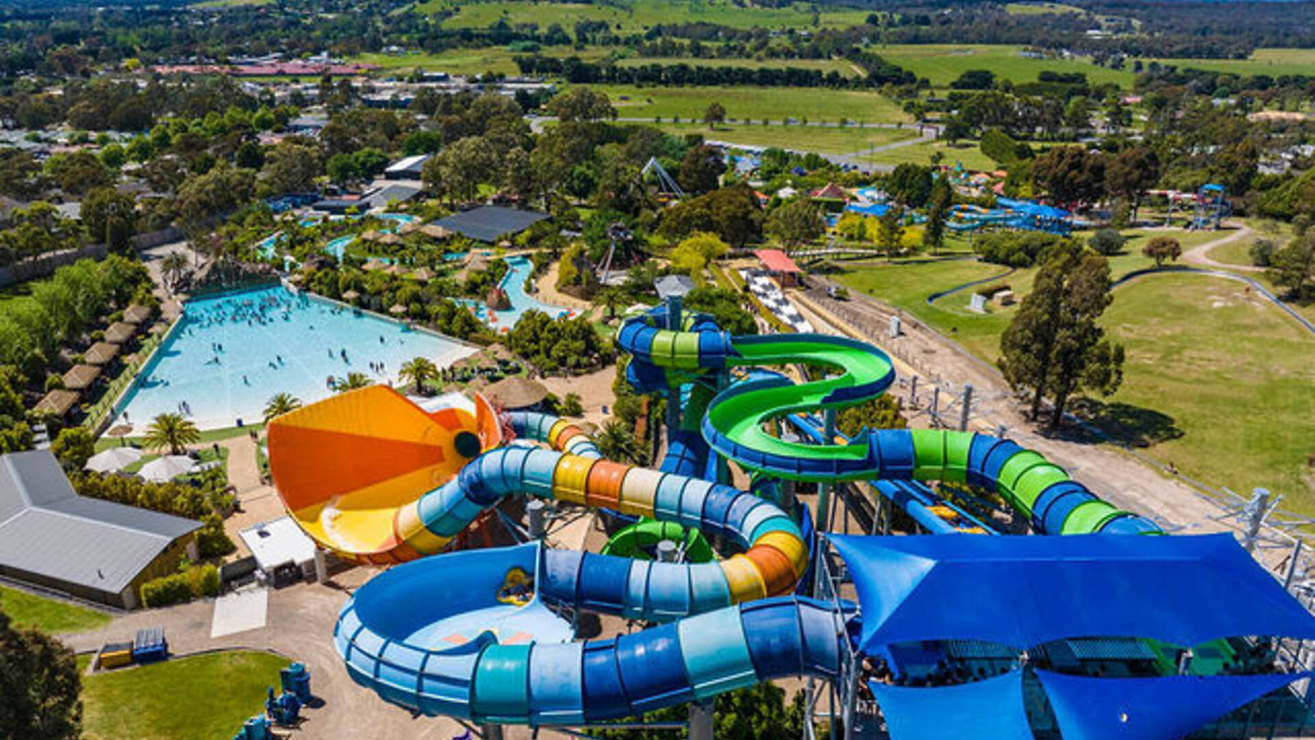 Square Water Clock Australia's longest mat-racing water slide is coming to Melbourne