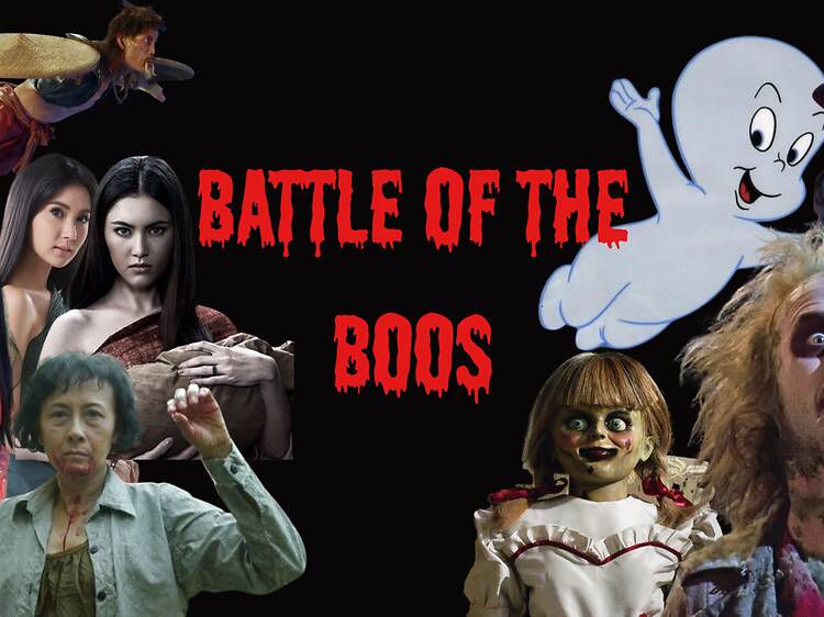 Harvey Comics Entertainment, Group Four Production (from Baan Pee Pop 2008), Warner Bros. (Beetlejuice), Samsearn, MGM/Kobal/REX/Shutterstock, GTH (Pee Mak), Channel 3 (หมอผีไซเบอร์), Warner Bros Pictures (The Conjuring) Harvey Comics Entertainment, Group Four Production (from Baan Pee Pop 2008), Warner Bros. (Beetlejuice), Samsearn, MGM/Kobal/REX/Shutterstock, GTH (Pee Mak), Channel 3 (หมอผีไซเบอร์), Warner Bros Pictures (The Conjuring)