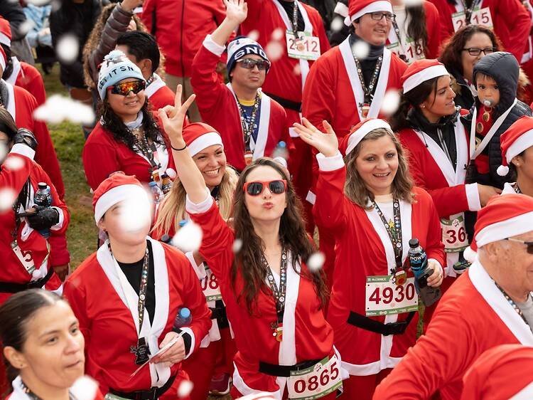 The Santa Run en el Parque la Mexicana