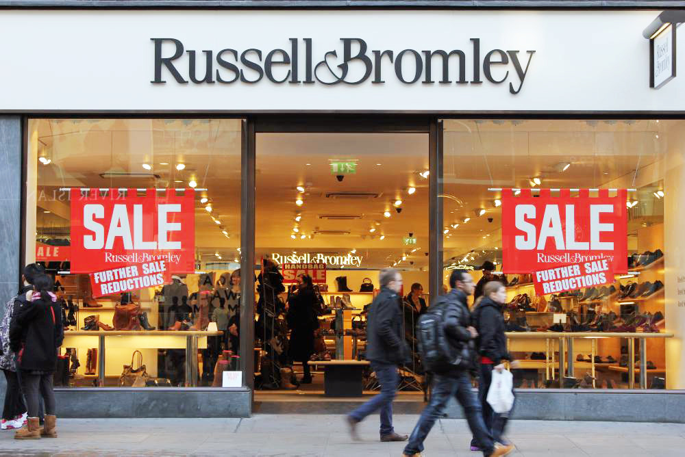 Russell and bromley store outlet online