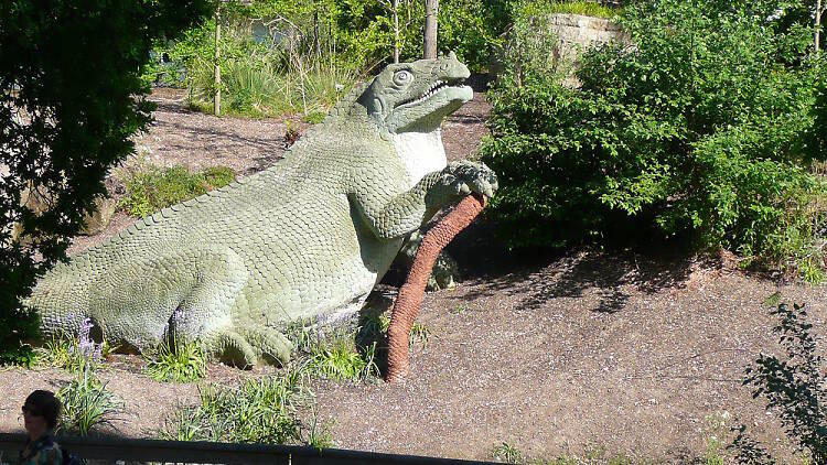 Square up to a stegosaurus in Crystal Palace Park