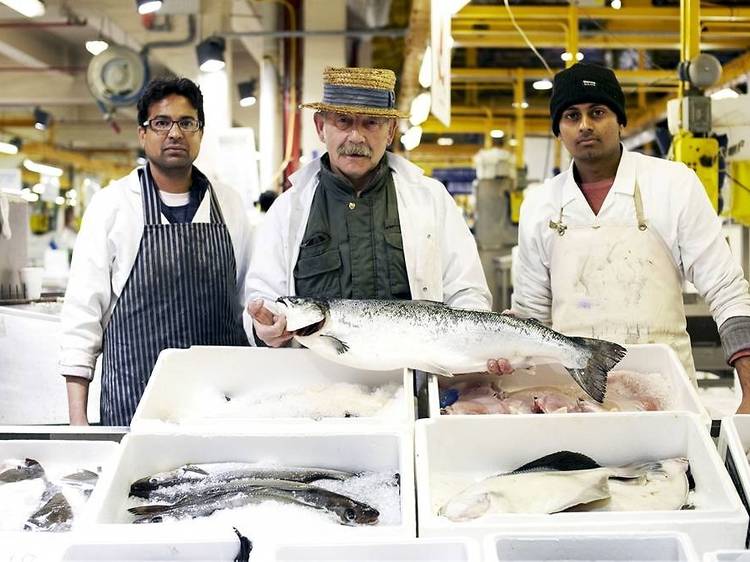 Filling up at the market: Billingsgate