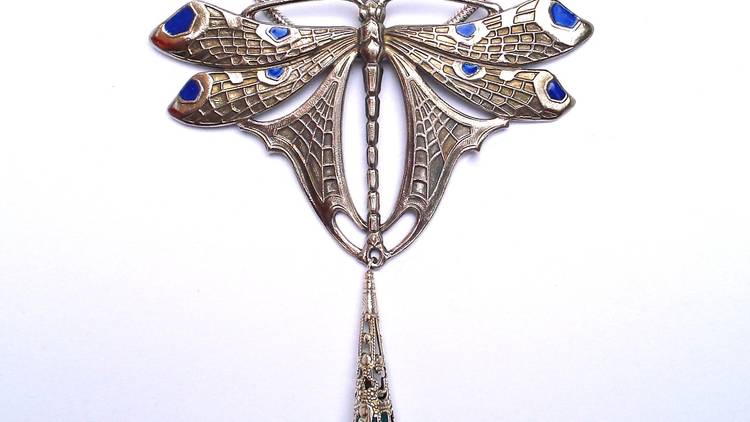 Glittering Greenwich dragonfly necklace.JPG